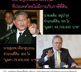 เพราะบุคคลเหล่านี้หรือไม่?? ที่ประเทศไทยไม่มีการเก็บภาษีที่ดิน(1)